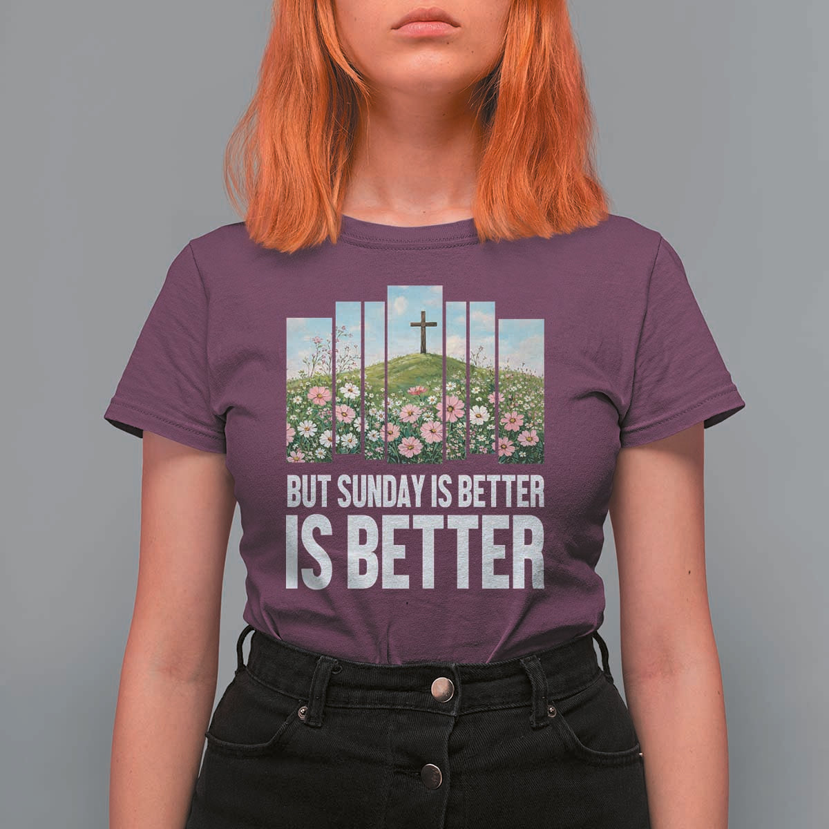 Friday is Good Sunday is Better T Shirt For Women Christian Easter