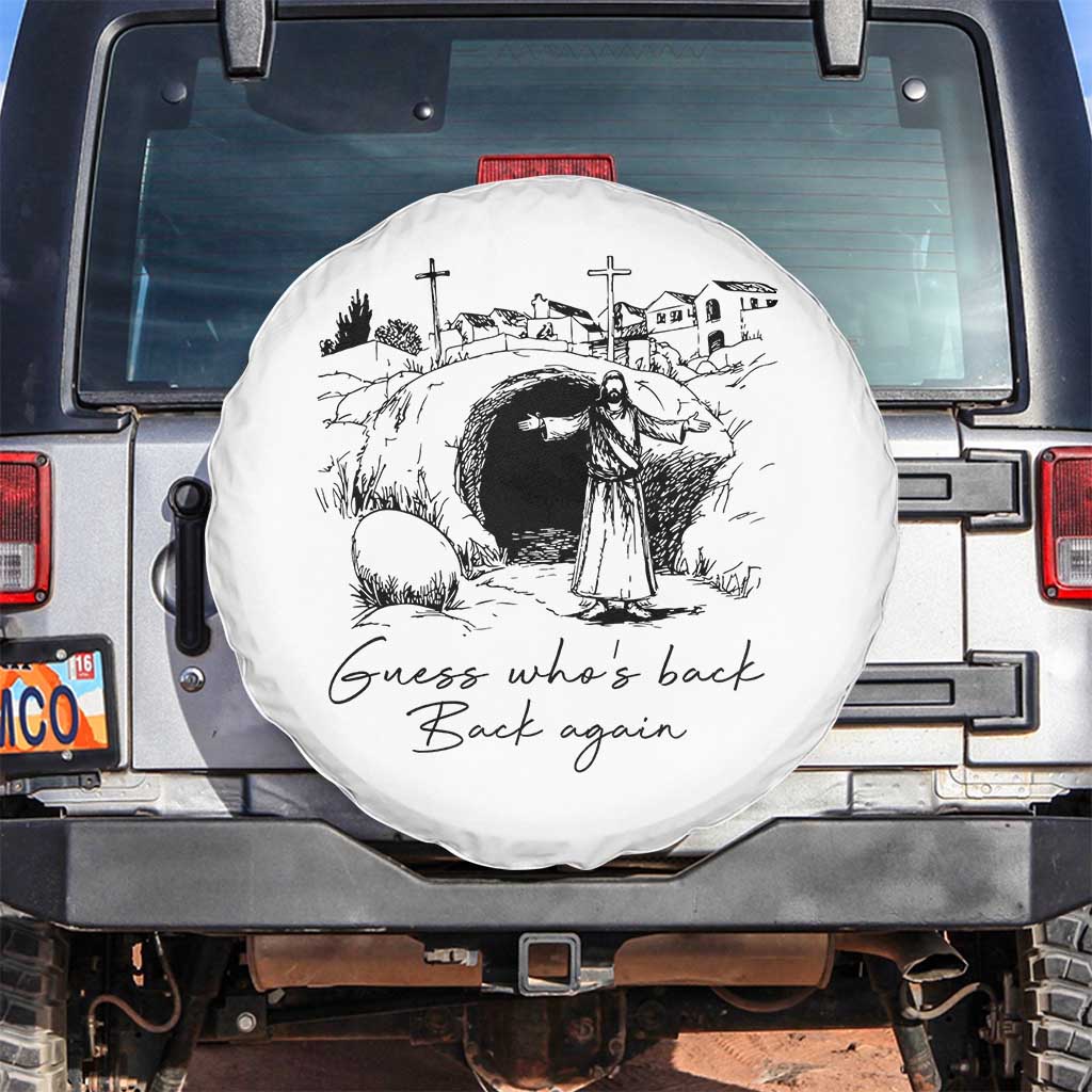 Guess Who's Back Back Again Spare Tire Cover Funny Easter Jesus Christian