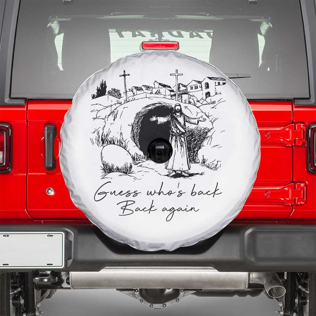 Guess Who's Back Back Again Spare Tire Cover Funny Easter Jesus Christian