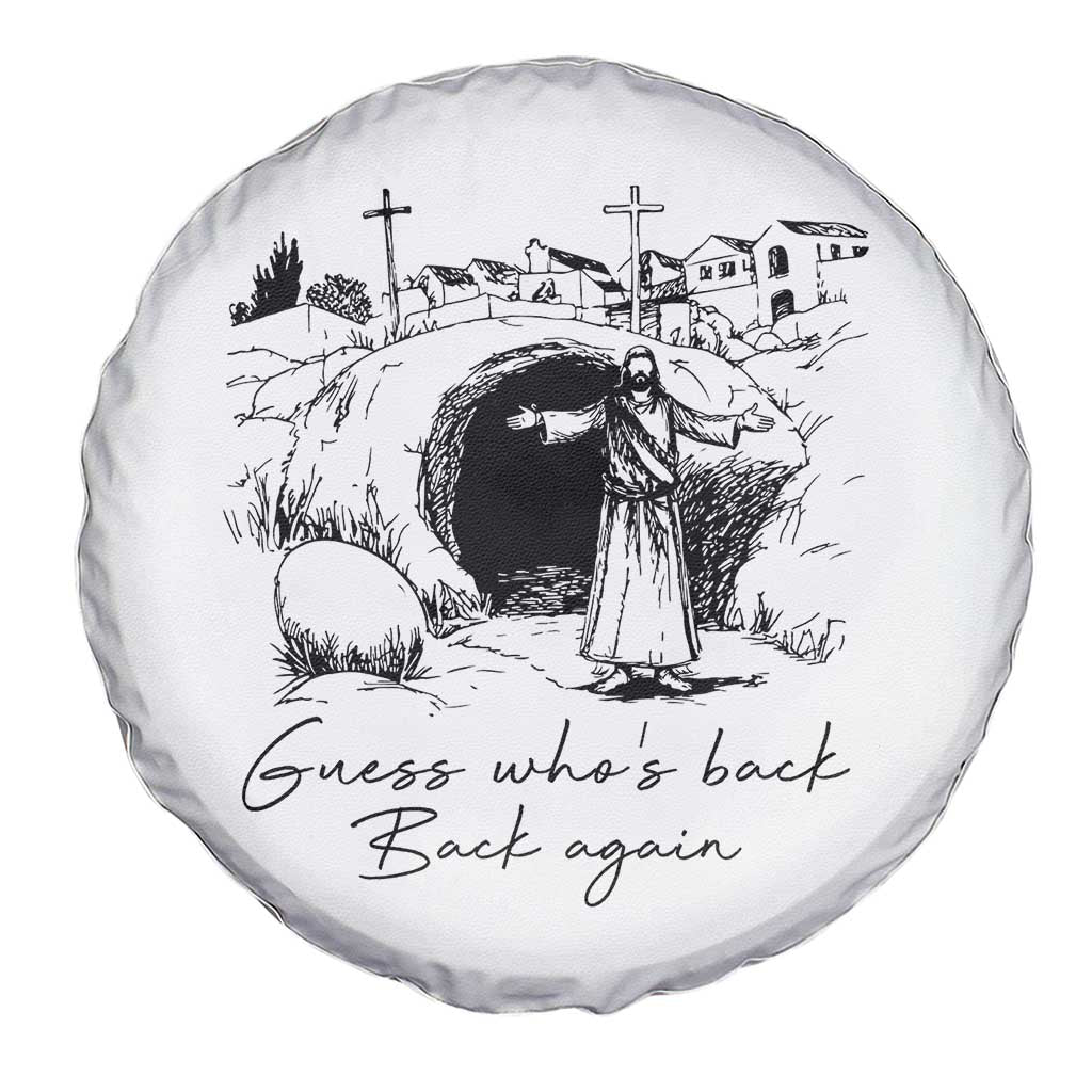 Guess Who's Back Back Again Spare Tire Cover Funny Easter Jesus Christian