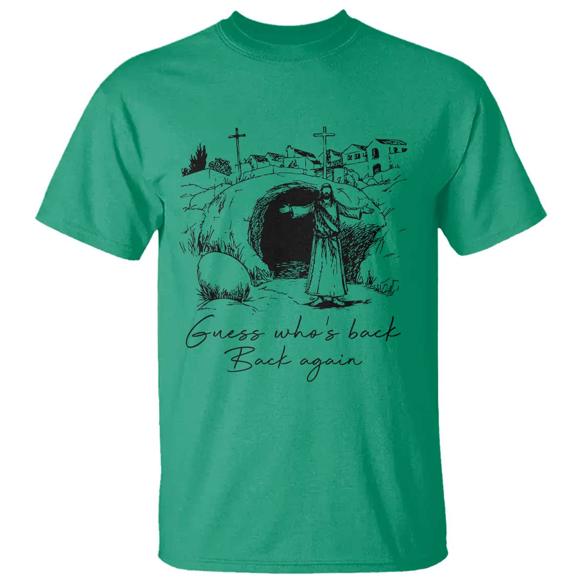 Guess Who's Back Back Again T Shirt Funny Easter Jesus Christian