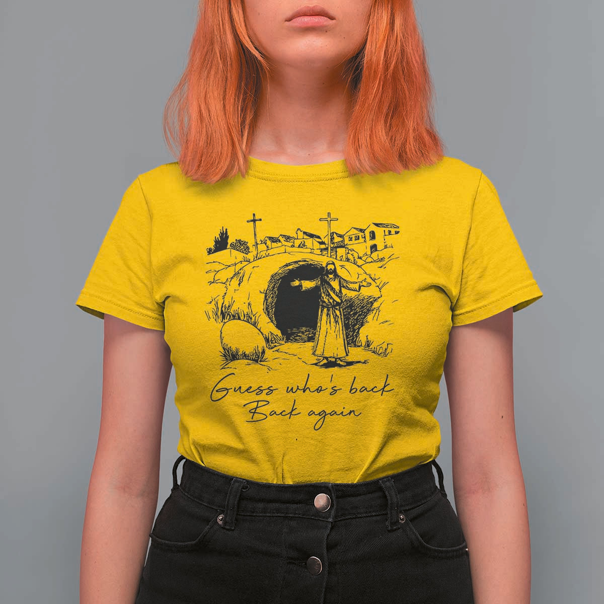Guess Who's Back Back Again T Shirt For Women Funny Easter Jesus Christian