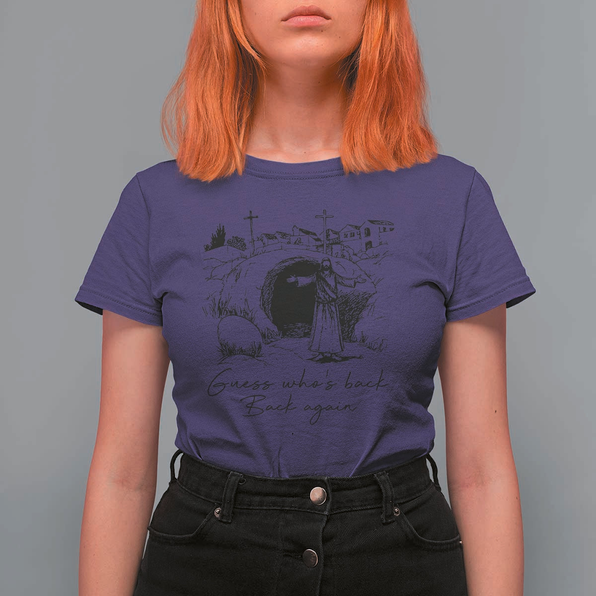 Guess Who's Back Back Again T Shirt For Women Funny Easter Jesus Christian