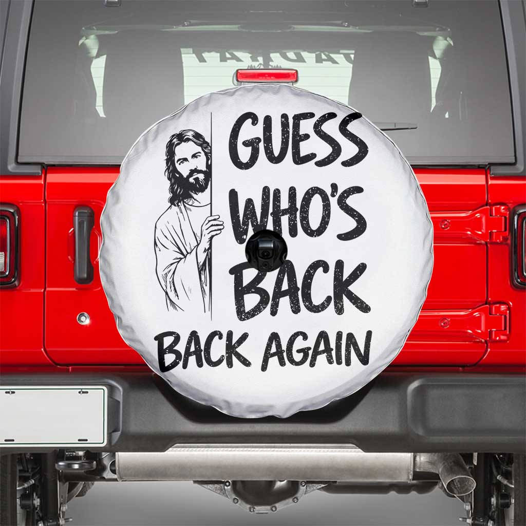 Funny Easter Jesus Spare Tire Cover Guess Who's Back Back Again