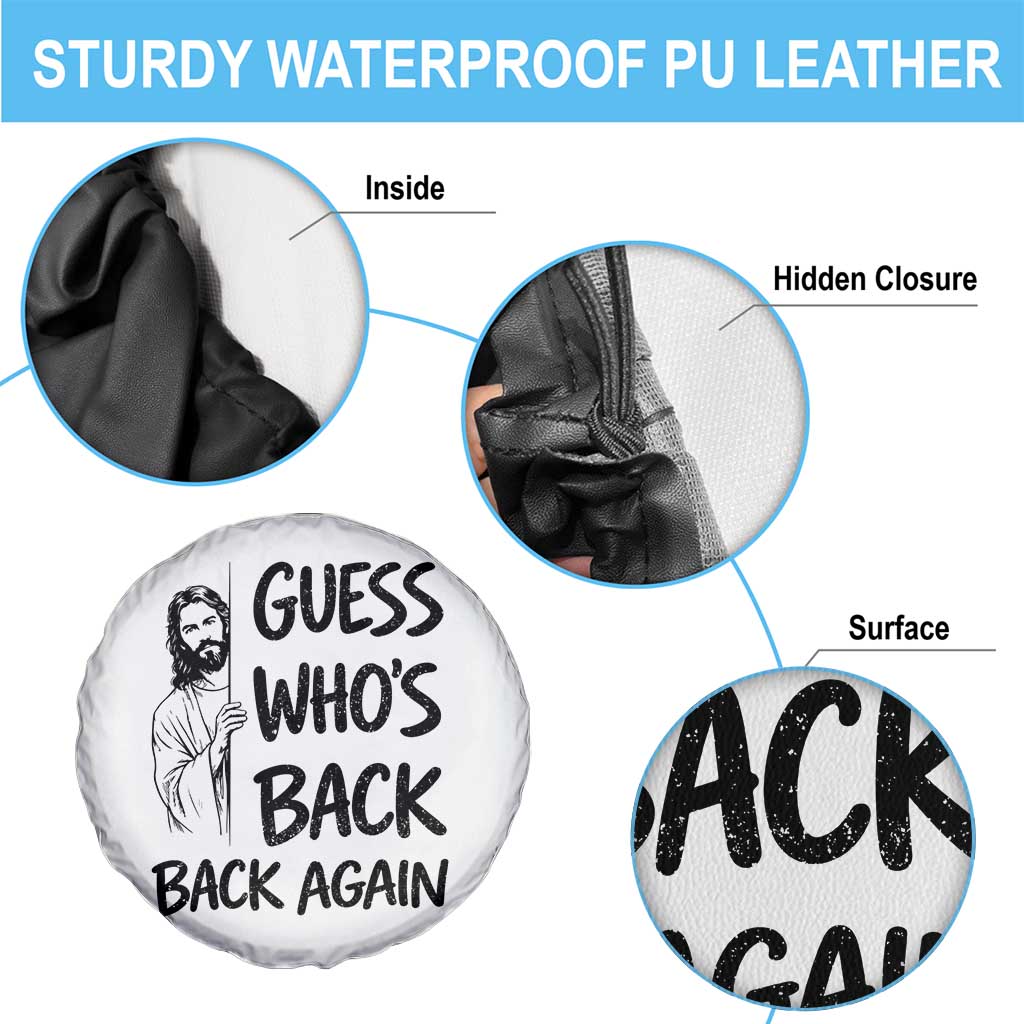 Funny Easter Jesus Spare Tire Cover Guess Who's Back Back Again