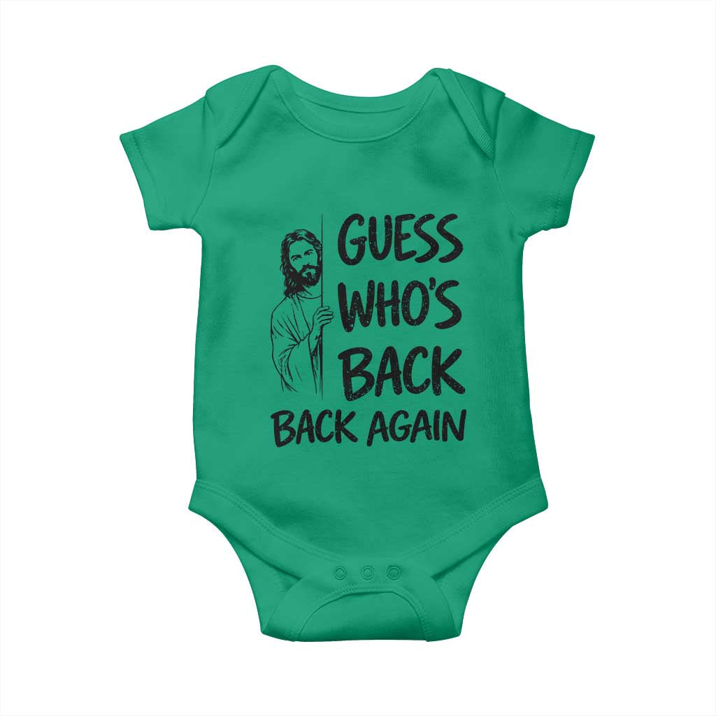 Funny Easter Jesus Baby Onesie Guess Who's Back Back Again
