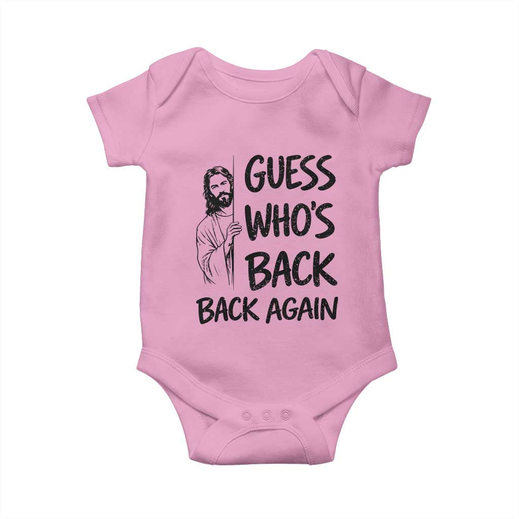 Funny Easter Jesus Baby Onesie Guess Who's Back Back Again