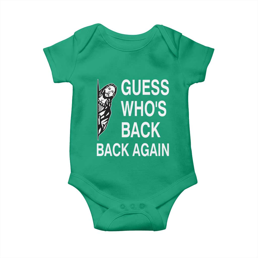 Guess Who's Back Back Again Baby Onesie Funny Easter Jesus Meme
