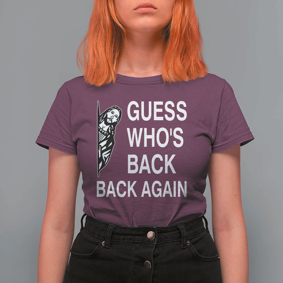 Guess Who's Back Back Again T Shirt For Women Funny Easter Jesus Meme