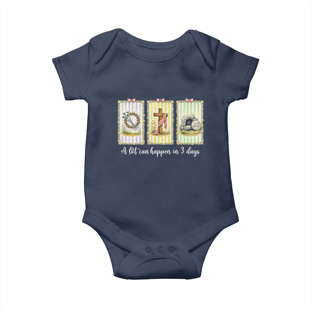 A Lot Can Happen in 3 Days Baby Onesie Christian Jesus Easter