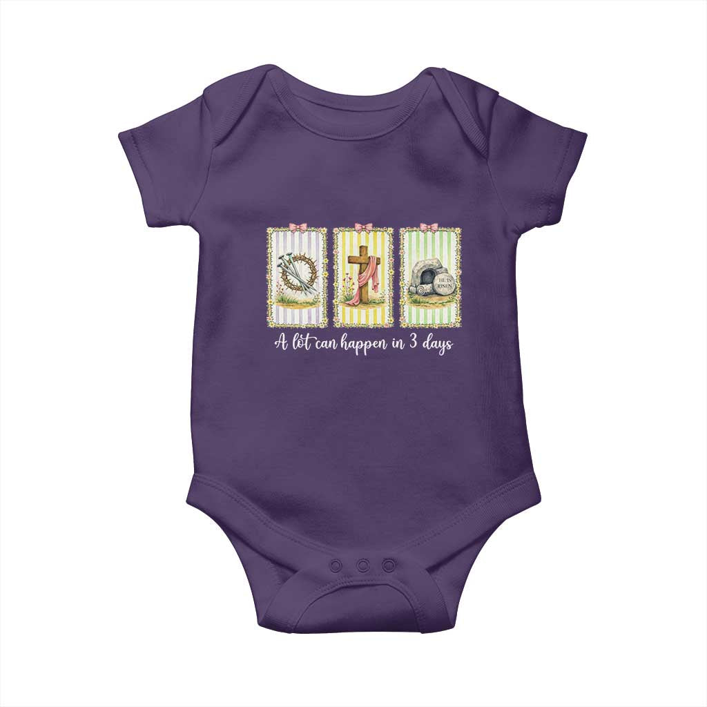 A Lot Can Happen in 3 Days Baby Onesie Christian Jesus Easter