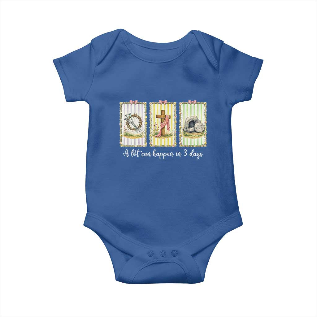 A Lot Can Happen in 3 Days Baby Onesie Christian Jesus Easter