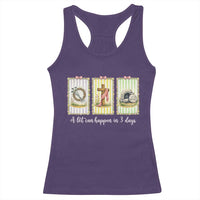 A Lot Can Happen in 3 Days Racerback Tank Top Christian Jesus Easter