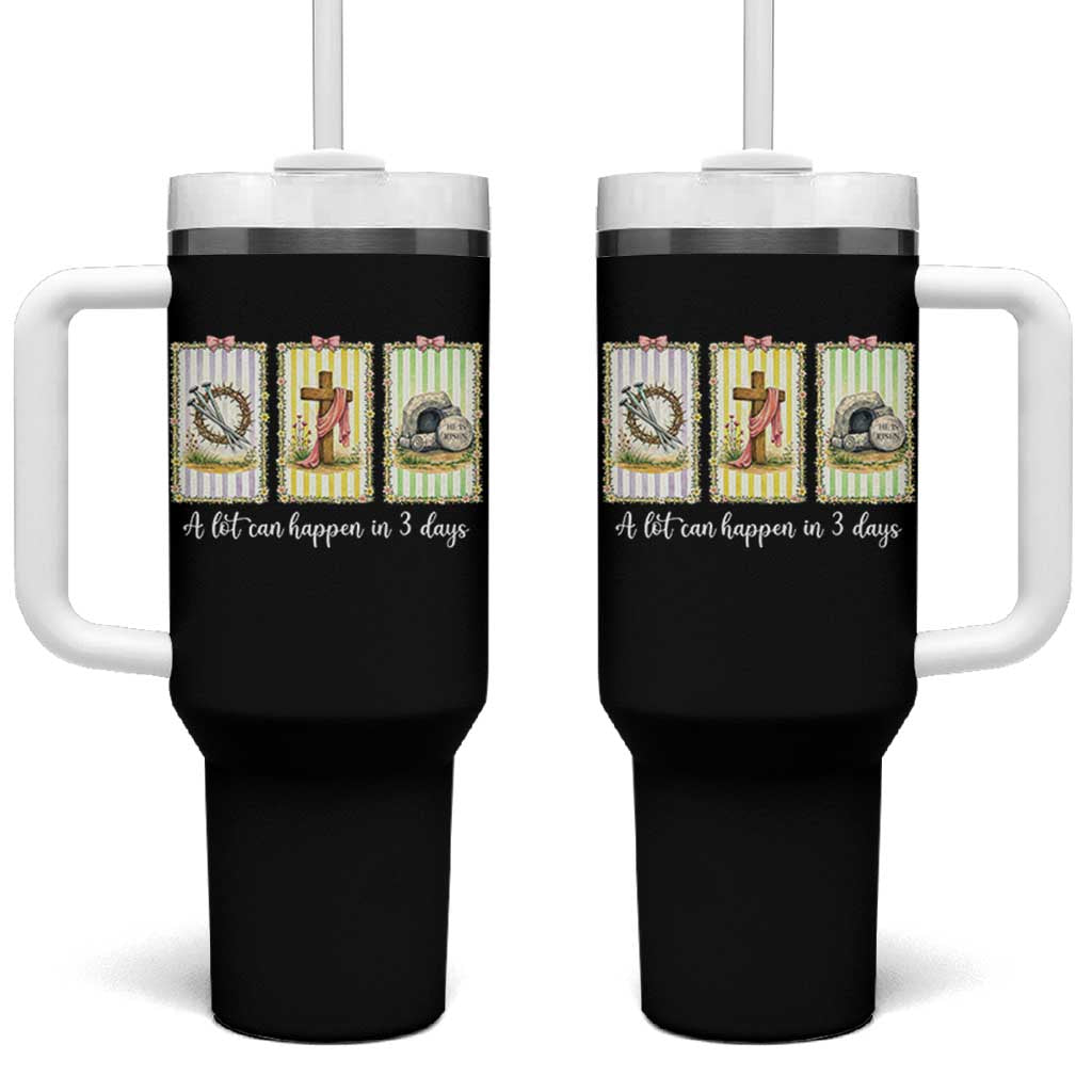 A Lot Can Happen in 3 Days Tumbler With Handle Christian Jesus Easter