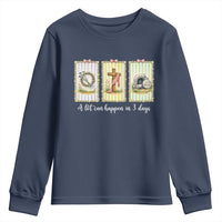 A Lot Can Happen in 3 Days Youth Sweatshirt Christian Jesus Easter