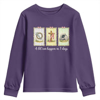 A Lot Can Happen in 3 Days Youth Sweatshirt Christian Jesus Easter