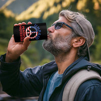 Unpaid Peaceful Protester 4 in 1 Can Cooler Tumbler Peace Sign Patriotic US Flag Political Protest