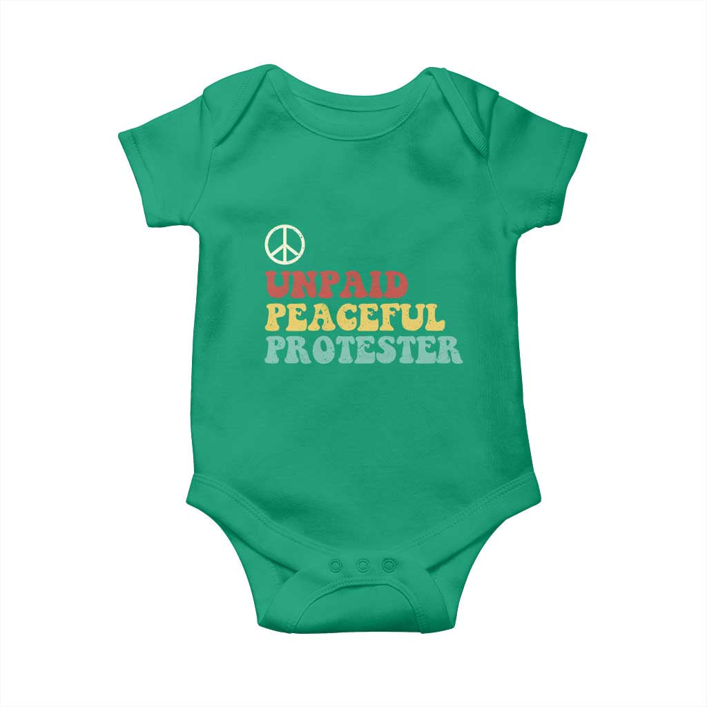 Unpaid Peaceful Protester Baby Onesie Political Resistance Movement