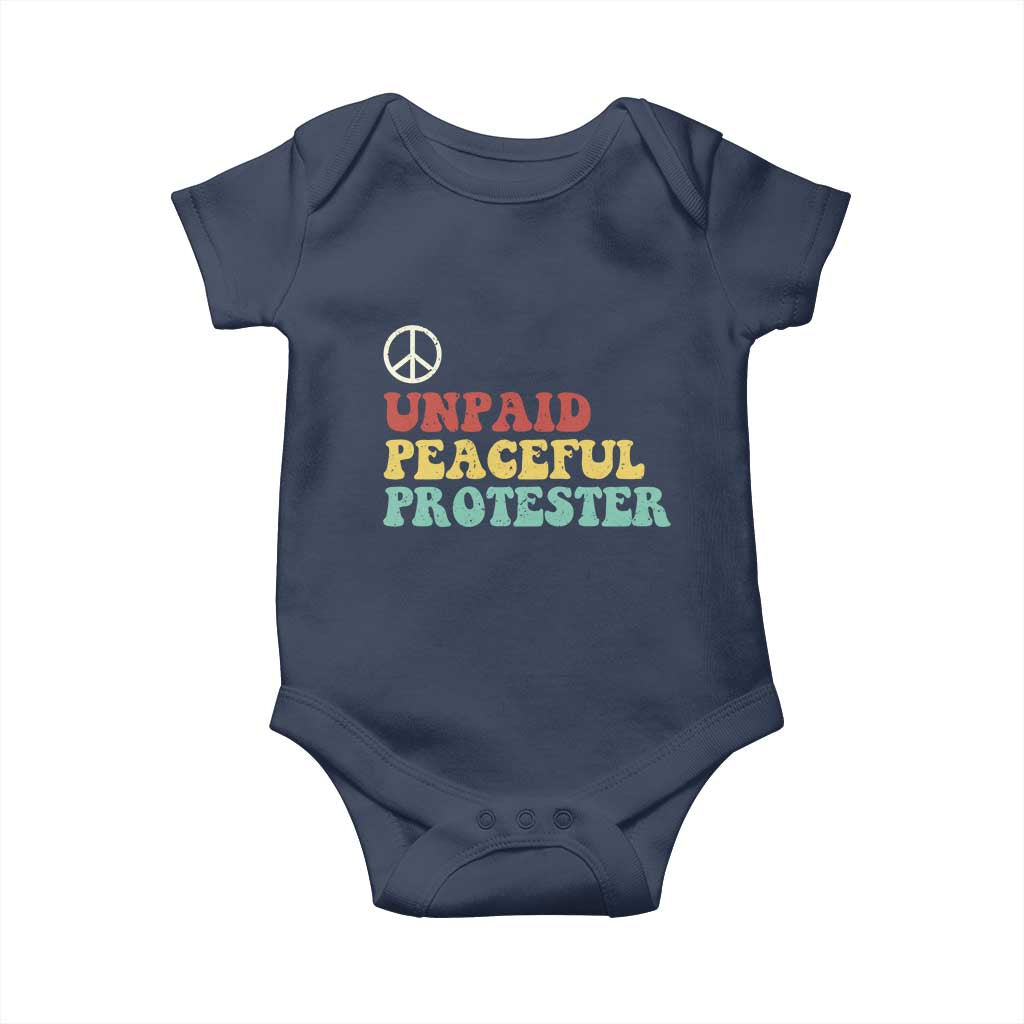 Unpaid Peaceful Protester Baby Onesie Political Resistance Movement