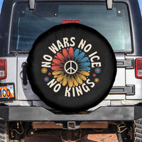 No Kings No ICE No Wars Spare Tire Cover Peace Sign Sunflower Anti War Freedom Activist