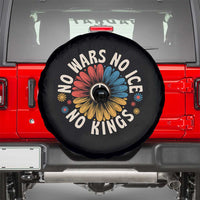 No Kings No ICE No Wars Spare Tire Cover Peace Sign Sunflower Anti War Freedom Activist