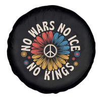 No Kings No ICE No Wars Spare Tire Cover Peace Sign Sunflower Anti War Freedom Activist
