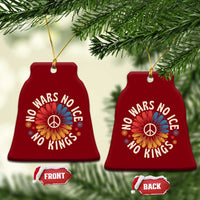 No Kings No ICE No Wars Ceramic Ornament Peace Sign Sunflower Anti War Freedom Activist