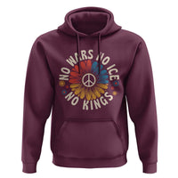 No Kings No ICE No Wars Hoodie Peace Sign Sunflower Anti War Freedom Activist