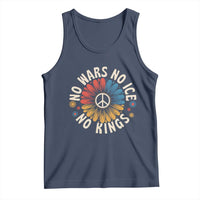 No Kings No ICE No Wars Tank Top Peace Sign Sunflower Anti War Freedom Activist