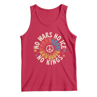 No Kings No ICE No Wars Tank Top Peace Sign Sunflower Anti War Freedom Activist
