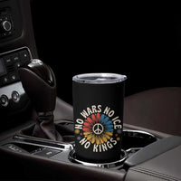 No Kings No ICE No Wars Tumbler Cup Peace Sign Sunflower Anti War Freedom Activist
