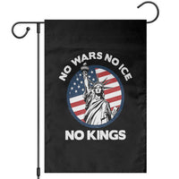 No Kings No ICE No Wars Garden Flag Statue of Liberty US Flag Anti War Freedom Activist