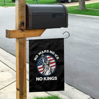 No Kings No ICE No Wars Garden Flag Statue of Liberty US Flag Anti War Freedom Activist