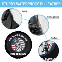 No Kings No ICE No Wars Spare Tire Cover Statue of Liberty US Flag Anti War Freedom Activist