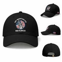 No Kings No ICE No Wars Baseball Cap Statue of Liberty US Flag Anti War Freedom Activist