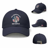 No Kings No ICE No Wars Baseball Cap Statue of Liberty US Flag Anti War Freedom Activist