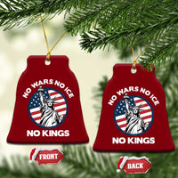 No Kings No ICE No Wars Ceramic Ornament Statue of Liberty US Flag Anti War Freedom Activist