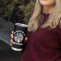 No Kings No ICE No Wars Tumbler Cup Statue of Liberty US Flag Anti War Freedom Activist