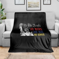 No Kings No ICE No Wars Throw Blanket Statue of Liberty We The People Freedom