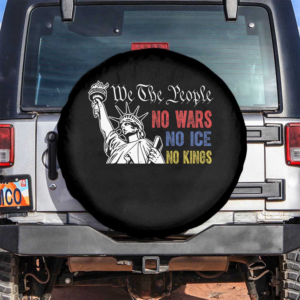 No Kings No ICE No Wars Spare Tire Cover Statue of Liberty We The People Freedom