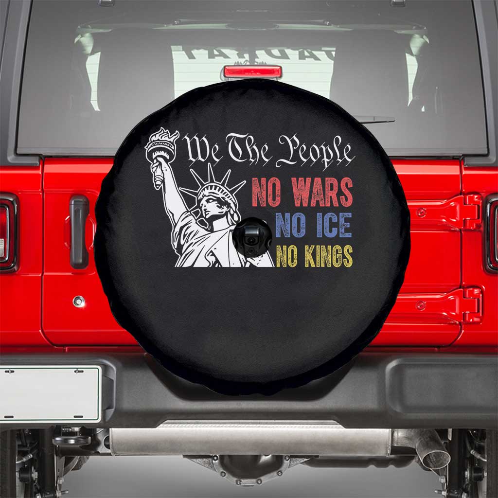 No Kings No ICE No Wars Spare Tire Cover Statue of Liberty We The People Freedom