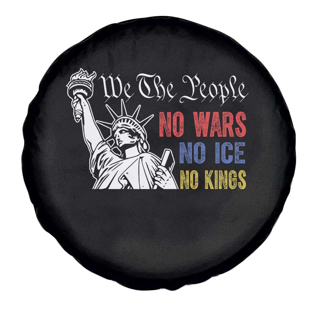 No Kings No ICE No Wars Spare Tire Cover Statue of Liberty We The People Freedom