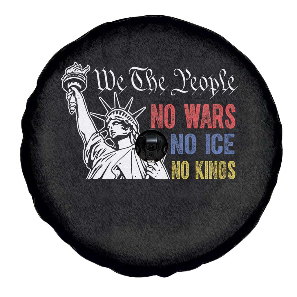 No Kings No ICE No Wars Spare Tire Cover Statue of Liberty We The People Freedom