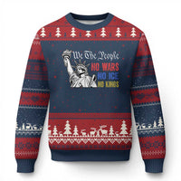No Kings No ICE No Wars Ugly Christmas Sweater Statue of Liberty We The People Freedom