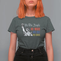 No Kings No ICE No Wars T Shirt For Women Statue of Liberty We The People Freedom