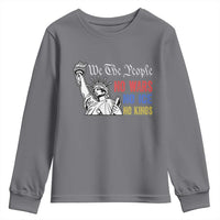 No Kings No ICE No Wars Youth Sweatshirt Statue of Liberty We The People Freedom
