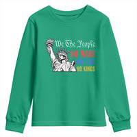 No Kings No ICE No Wars Youth Sweatshirt Statue of Liberty We The People Freedom