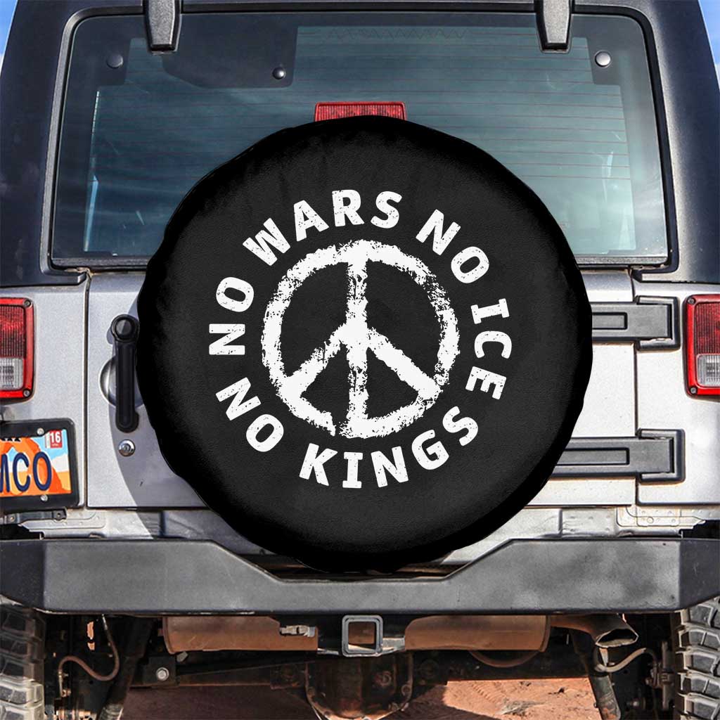 No Kings No ICE No Wars Spare Tire Cover Peace Sign Anti War Freedom Activist