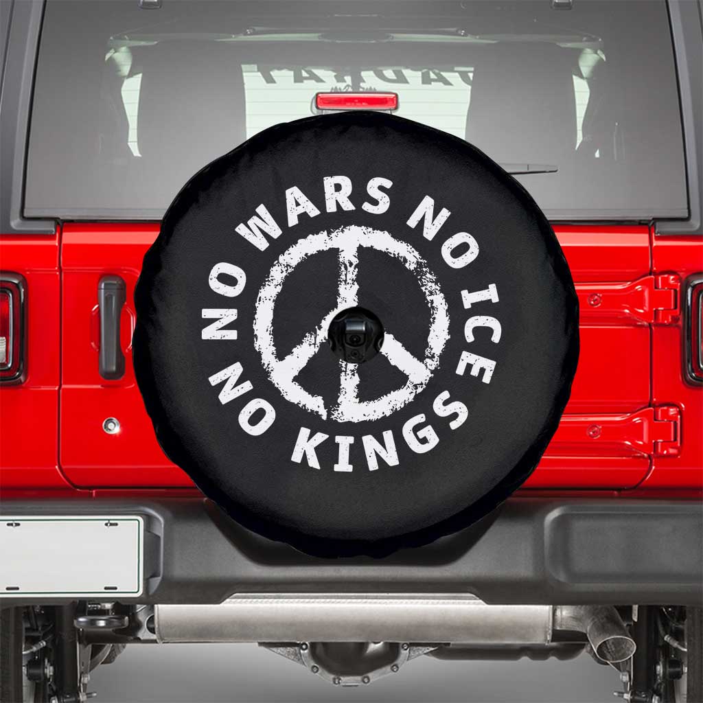 No Kings No ICE No Wars Spare Tire Cover Peace Sign Anti War Freedom Activist
