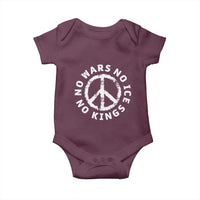 No Kings No ICE No Wars Baby Onesie Peace Sign Anti War Freedom Activist